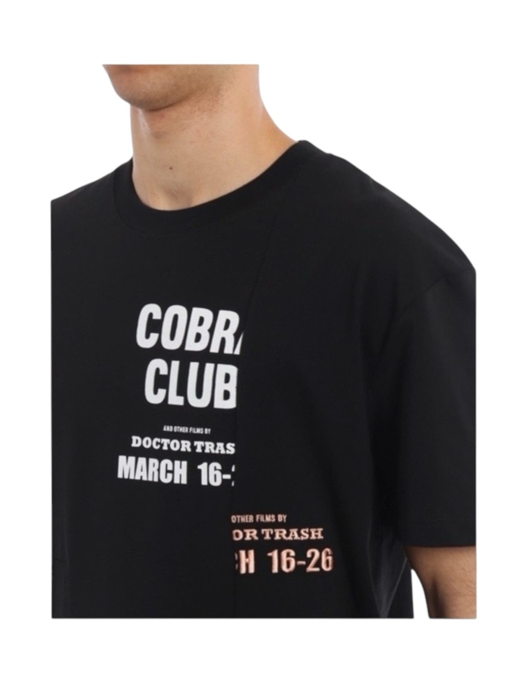 new McQ • Alexander McQueen ★ Cobra Club Patchwork Tee T Shirt ★ Black Large ★ - Picture 12 of 16